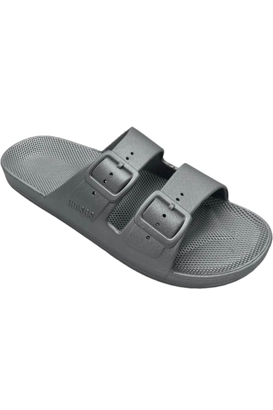 Freedom Moses Slide Sandals The Solids Silverado - Medium